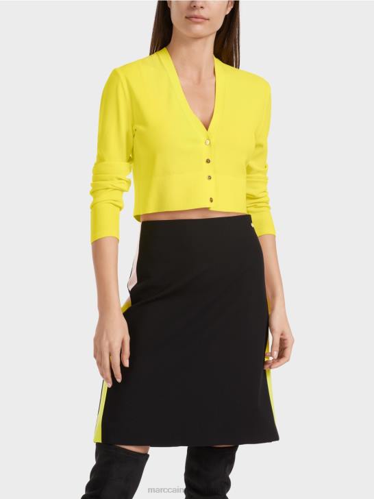 kleding zachte citroen 464J349 V-hals \"rethink Together\" vest Marc Cain