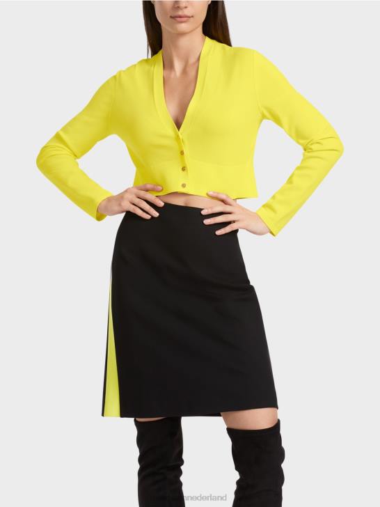 kleding zachte citroen 464J349 V-hals \"rethink Together\" vest Marc Cain