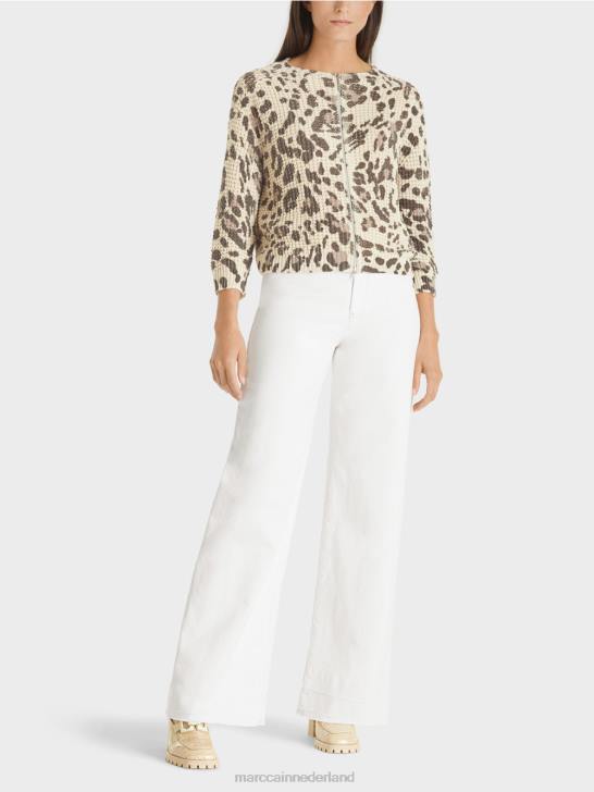 kleding zachte woestijntaupe 464J400 vest gebreid in Duitsland Marc Cain