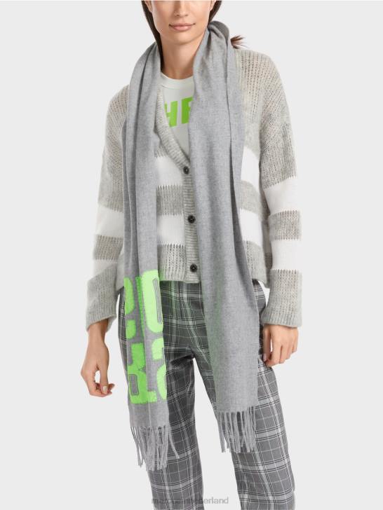 kleding zilver grijs 464J327 v-vest \"gebreid in Duitsland\" Marc Cain