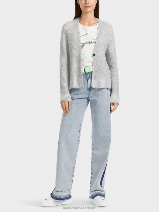 kleding zilver grijs 464J329 vest 100% gemaakt in Duitsland Marc Cain