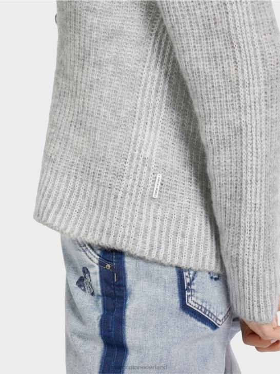 kleding zilver grijs 464J329 vest 100% gemaakt in Duitsland Marc Cain