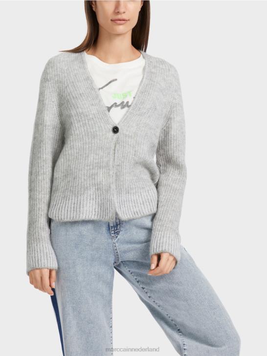 kleding zilver grijs 464J329 vest 100% gemaakt in Duitsland Marc Cain