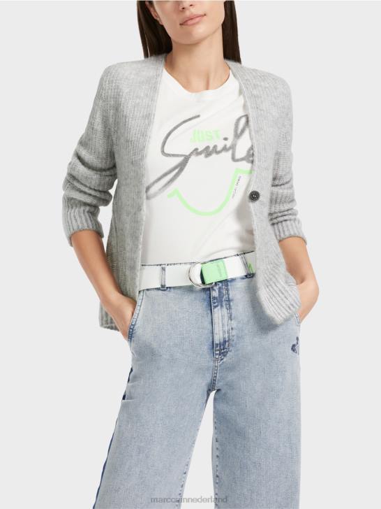 kleding zilver grijs 464J329 vest 100% gemaakt in Duitsland Marc Cain