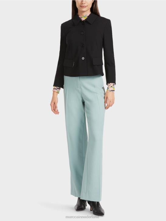 kleding zwart 464J340 kort jasje met stretch Marc Cain