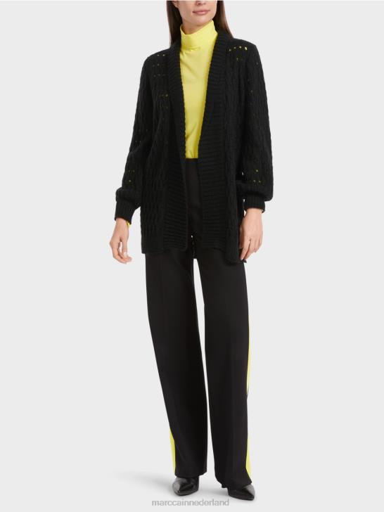 kleding zwart 464J346 vest gebreid in Duitsland Marc Cain