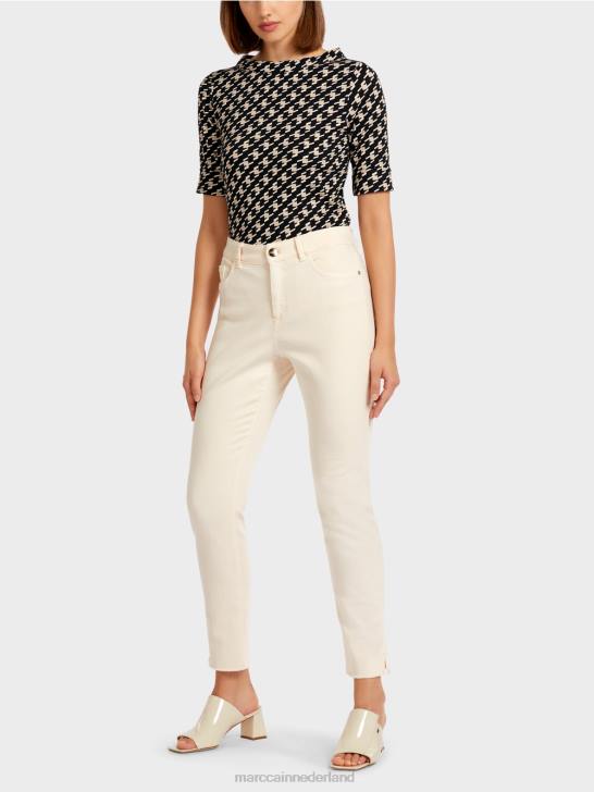 kleding crème 464J830 kleurrijke "rethink Together" jeans Marc Cain