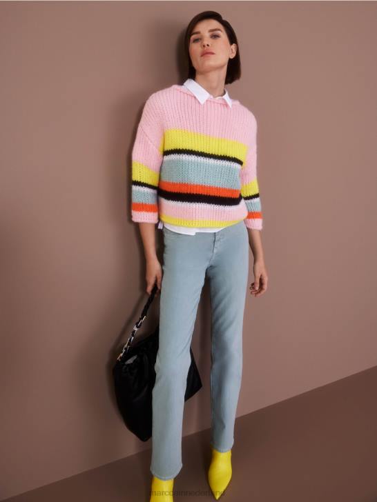 kleding donker hemelsblauw 464J790 \"Samen heroverwegen\" broek forli Marc Cain