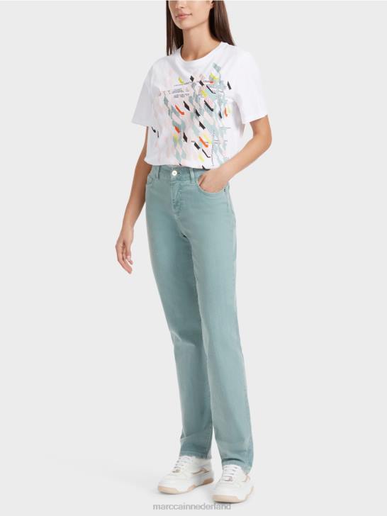 kleding donker hemelsblauw 464J791 "Samen heroverwegen" jeans fyli Marc Cain