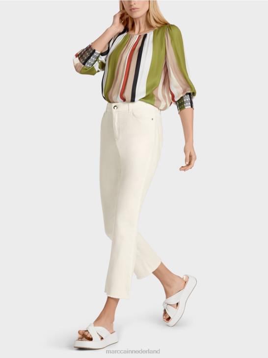 kleding gebroken wit 464J794 "rethink Together" five-pocket-jeans Marc Cain