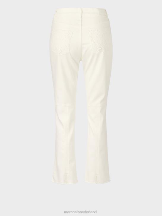 kleding gebroken wit 464J794 \"rethink Together\" five-pocket-jeans Marc Cain