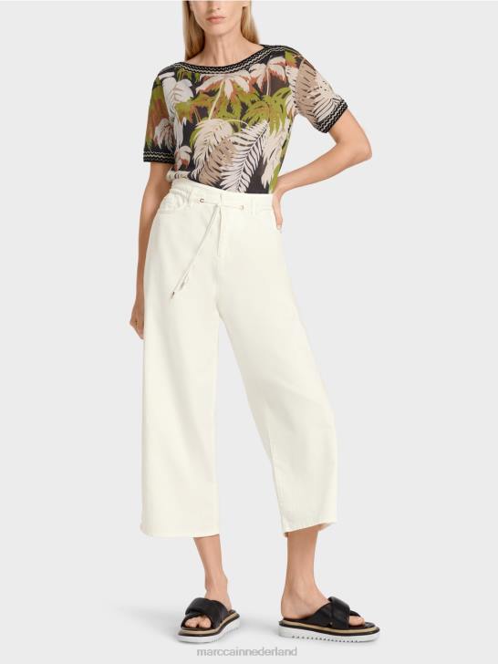 kleding gebroken wit 464J795 "rethink Together" five-pocket-jeans Marc Cain