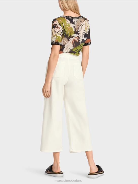 kleding gebroken wit 464J795 \"rethink Together\" five-pocket-jeans Marc Cain