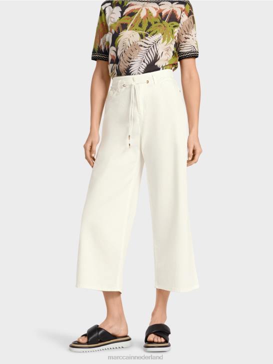 kleding gebroken wit 464J795 \"rethink Together\" five-pocket-jeans Marc Cain