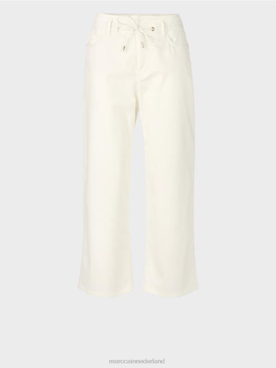 kleding gebroken wit 464J795 \"rethink Together\" five-pocket-jeans Marc Cain