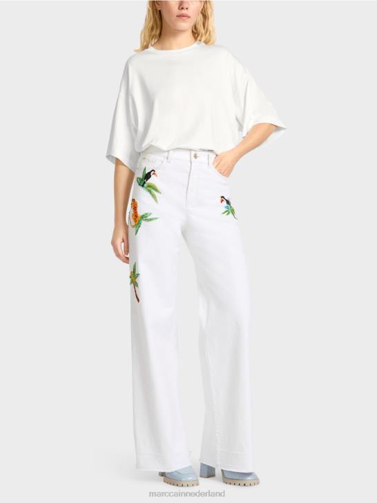 kleding gebroken wit 464J800 warri "samen heroverwegen" jeans Marc Cain