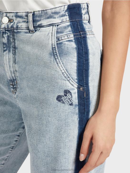 kleding lichte denim 464J761 denim jeans wigan met diy-effect Marc Cain