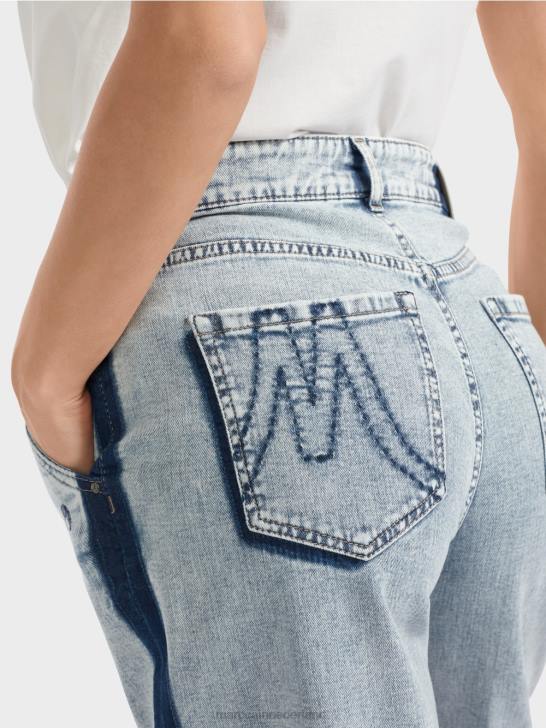 kleding lichte denim 464J761 denim jeans wigan met diy-effect Marc Cain