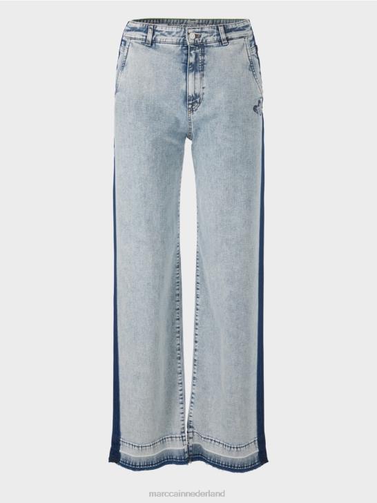 kleding lichte denim 464J761 denim jeans wigan met diy-effect Marc Cain