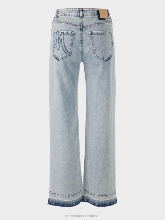 kleding lichte denim 464J761 denim jeans wigan met diy-effect Marc Cain