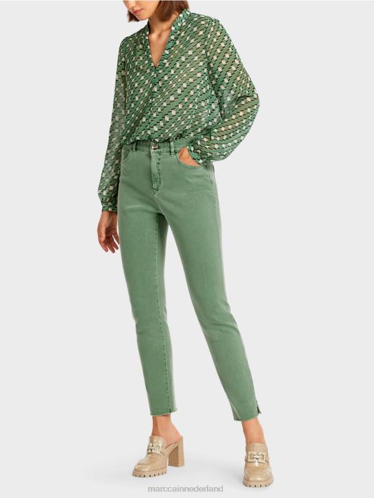 kleding mosgroen 464J829 kleurrijke "rethink Together" jeans Marc Cain