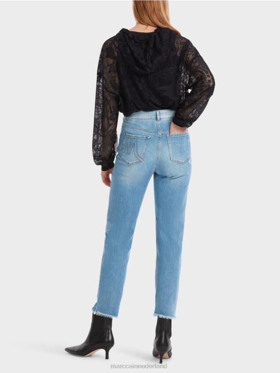 kleding vintage blauw 464J748 fyli jeans met vernietigde effecten Marc Cain