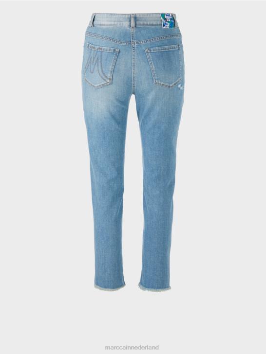 kleding vintage blauw 464J748 fyli jeans met vernietigde effecten Marc Cain