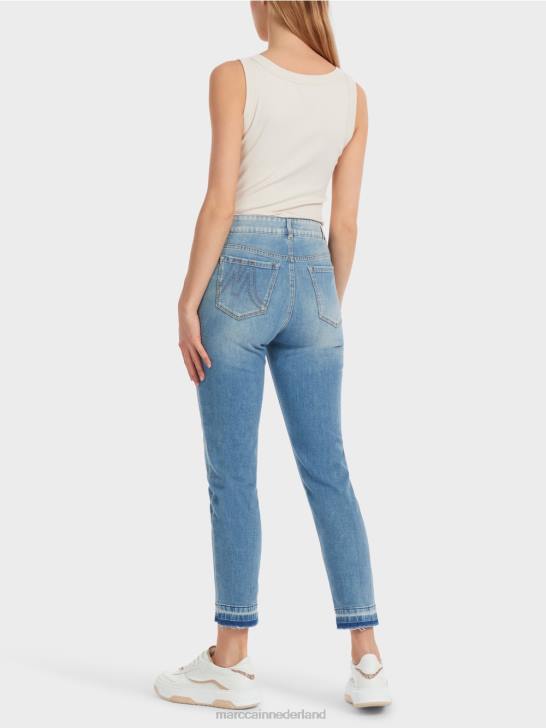 kleding vintage blauw 464J750 Silea-jeans met vijf zakken en used-effecten Marc Cain