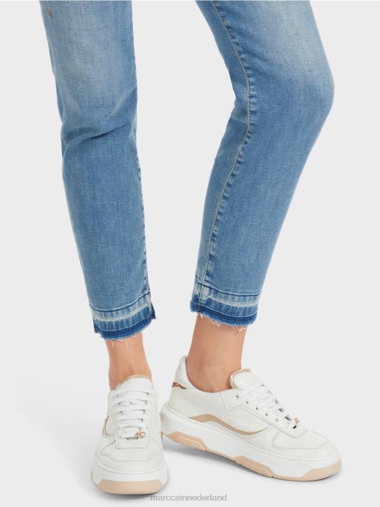 kleding vintage blauw 464J750 Silea-jeans met vijf zakken en used-effecten Marc Cain