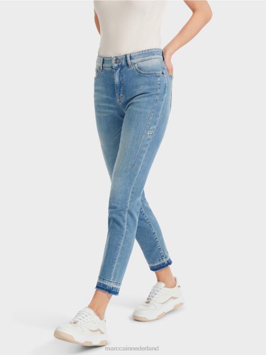 kleding vintage blauw 464J750 Silea-jeans met vijf zakken en used-effecten Marc Cain