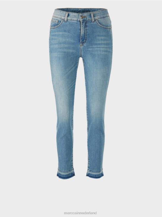 kleding vintage blauw 464J750 Silea-jeans met vijf zakken en used-effecten Marc Cain