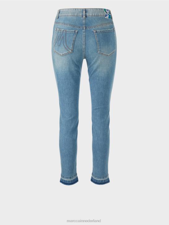 kleding vintage blauw 464J750 Silea-jeans met vijf zakken en used-effecten Marc Cain