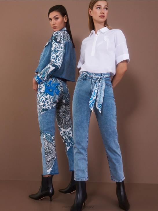 kleding vintage blauw 464J783 riad \"samen heroverwegen\" jeans Marc Cain