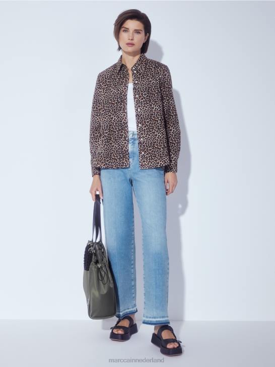 kleding vintage blauw 464J808 \"Samen heroverwegen\" jeans Marc Cain