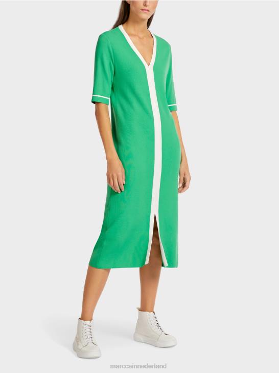 kleding heldere jade 464J109 "rethink Together" gebreide jurk Marc Cain