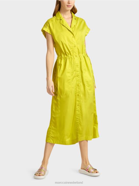 kleding lichte kalk 464J73 sportief jurkje met mesh en koord Marc Cain