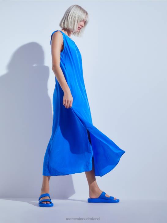 kleding nieuwe parachutist 464J57 Effen gekleurde jurk in een uitlopende vorm Marc Cain