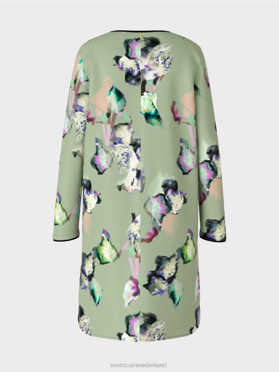 kleding poeder munt 464J133 jurk met all-over print Marc Cain