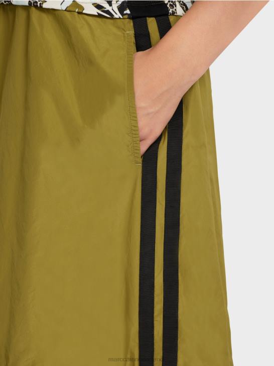 kleding zacht dakraam 464J113 gelaagde jurk met stijl en materiaalmix Marc Cain