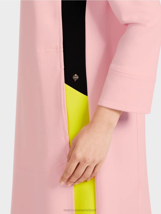 kleding zacht poederroze 464J32 sportief jurkje met vlechtstrepen Marc Cain