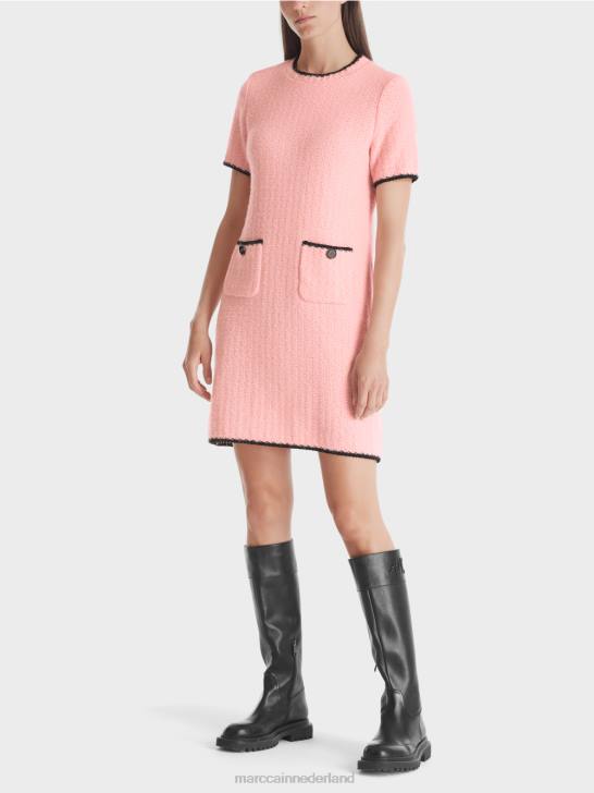 kleding zacht poederroze 464J36 sportieve jurk gebreid in Duitsland Marc Cain