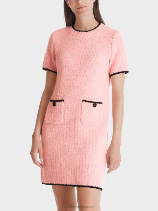 kleding zacht poederroze 464J36 sportieve jurk gebreid in Duitsland Marc Cain