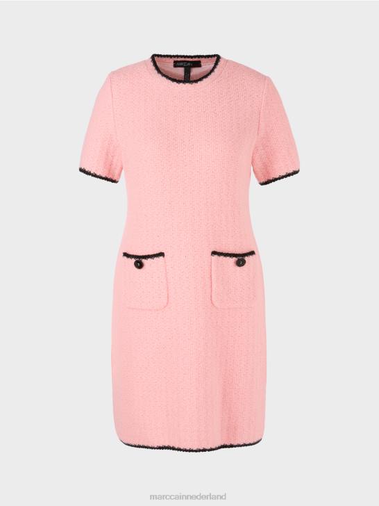 kleding zacht poederroze 464J36 sportieve jurk gebreid in Duitsland Marc Cain