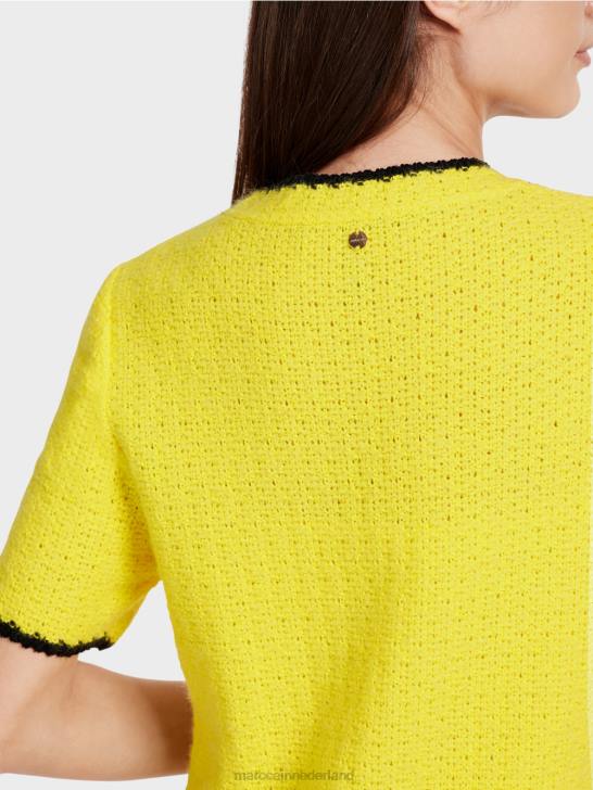 kleding zachte citroen 464J37 sportieve jurk gebreid in Duitsland Marc Cain