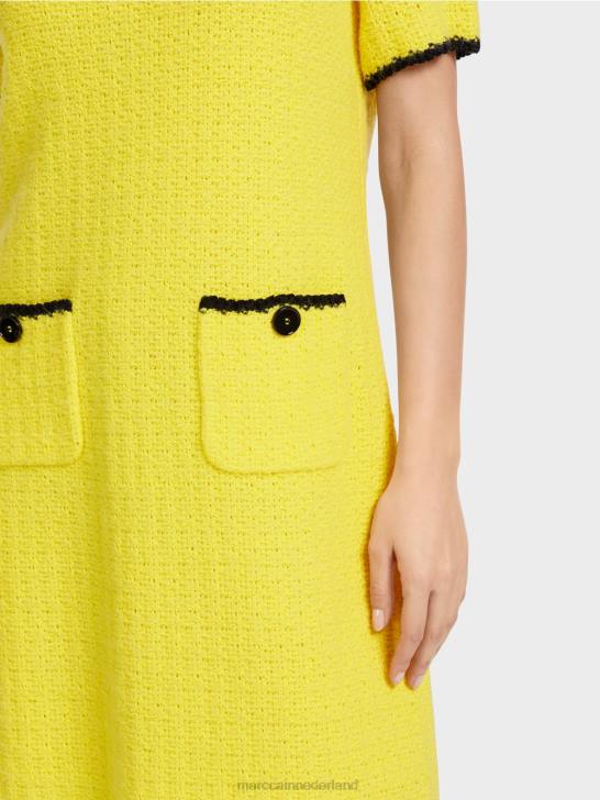 kleding zachte citroen 464J37 sportieve jurk gebreid in Duitsland Marc Cain
