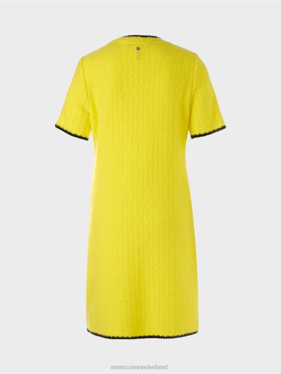kleding zachte citroen 464J37 sportieve jurk gebreid in Duitsland Marc Cain