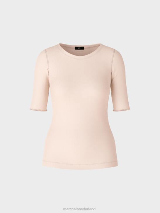 kleding Amandelbloesem 464J1234 effen t-shirt met 3/4 mouwen Marc Cain