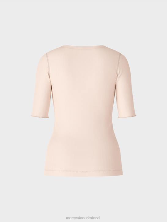 kleding Amandelbloesem 464J1234 effen t-shirt met 3/4 mouwen Marc Cain