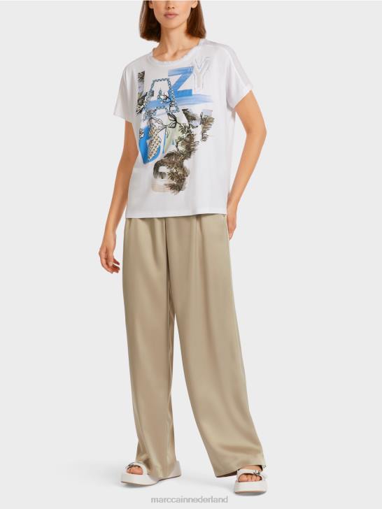 kleding azuur 464J1416 katoenen kimonotopje Marc Cain