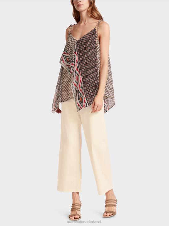 kleding crème 464J1372 Topje in boho-stijl Marc Cain